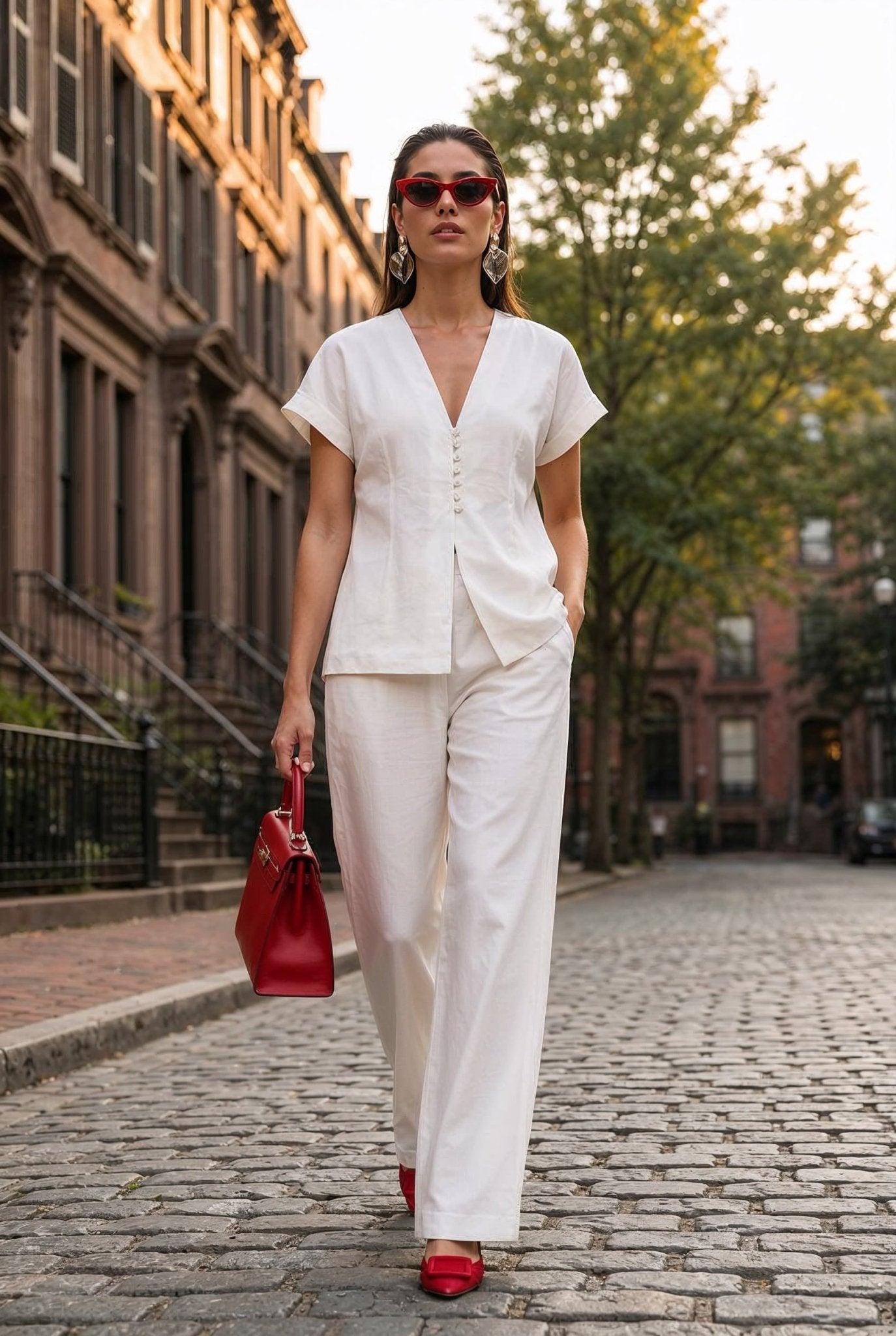 Gitta Linen Set – Light Ivory - SIMOVSKA