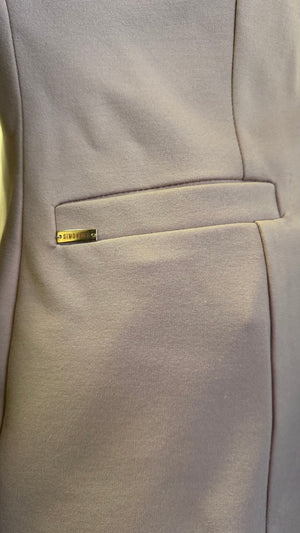 Giulia set : cotton & elastic Punto di Milano set with caped sleeves in beige - SIMOVSKA
