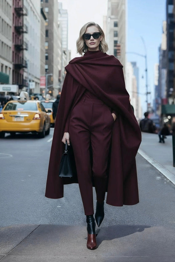 Hera Cape - Maroon - SIMOVSKA