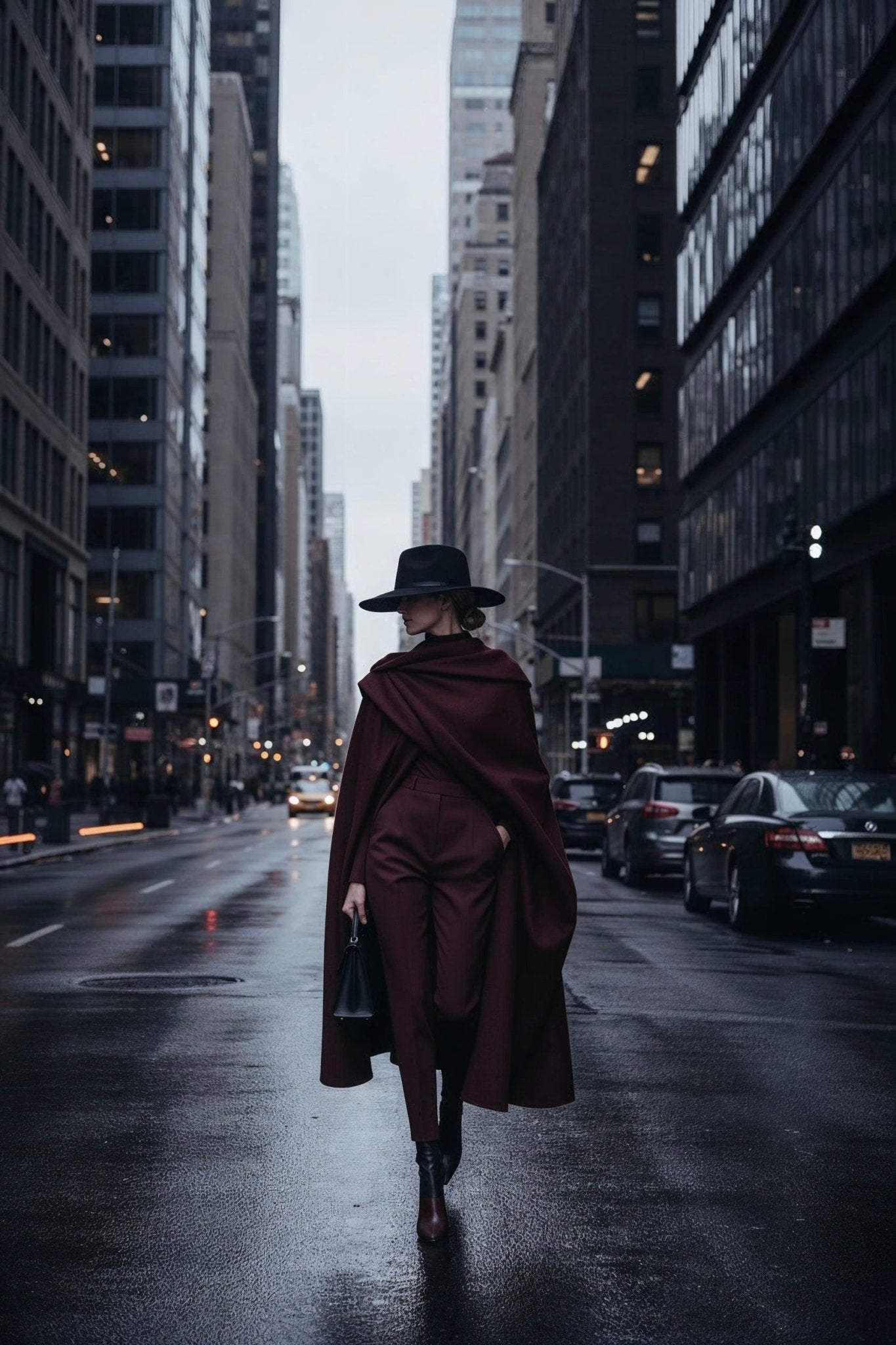 Hera Cape - Maroon - SIMOVSKA