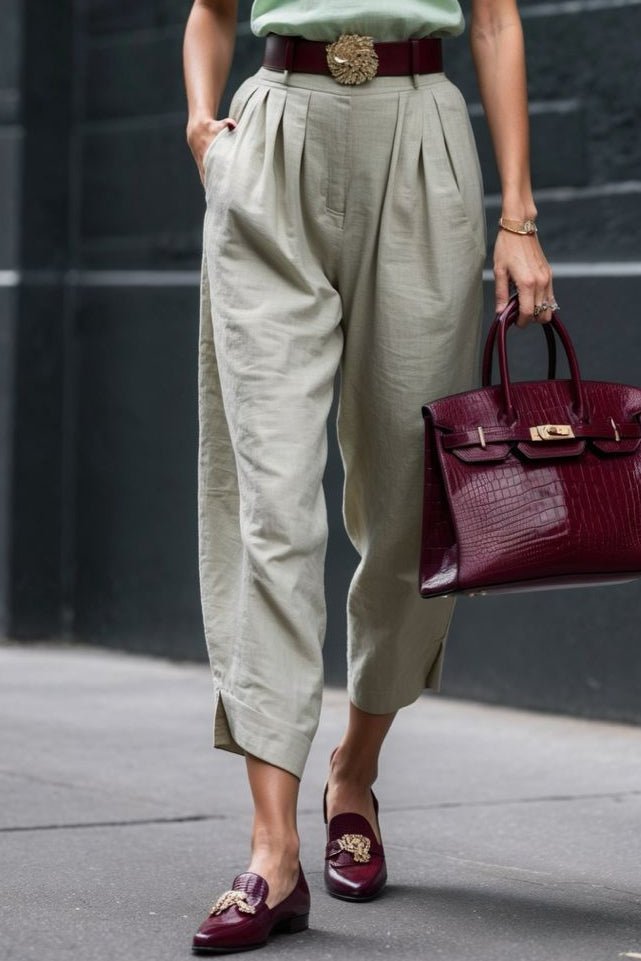 Isla Tapered Linen Pants - SIMOVSKA