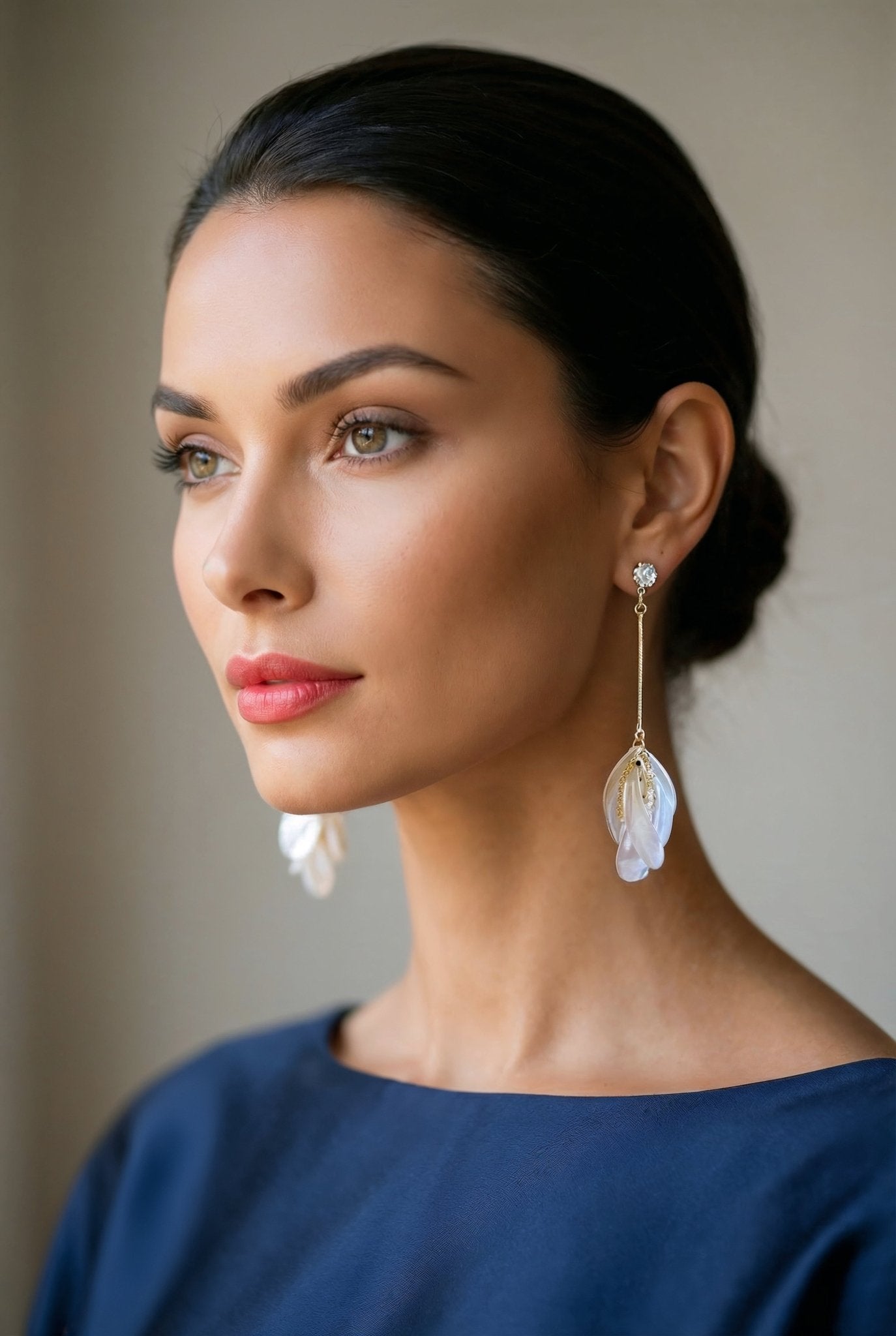 Ivory Bloom Statement Earrings - SIMOVSKA