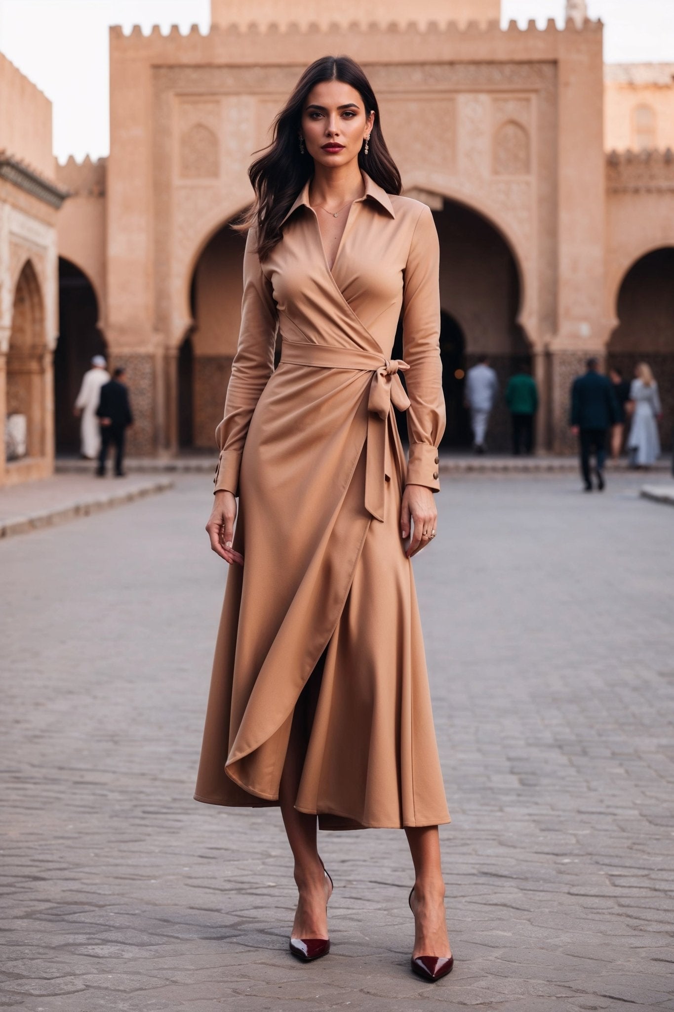Lexington Dress in Beige - SIMOVSKA