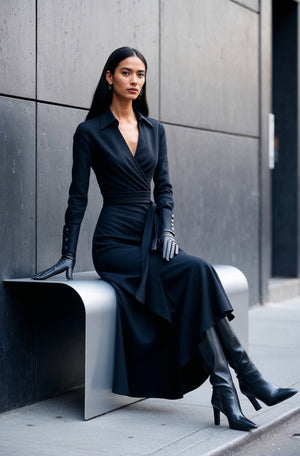 Lexington Dress in Black - SIMOVSKA