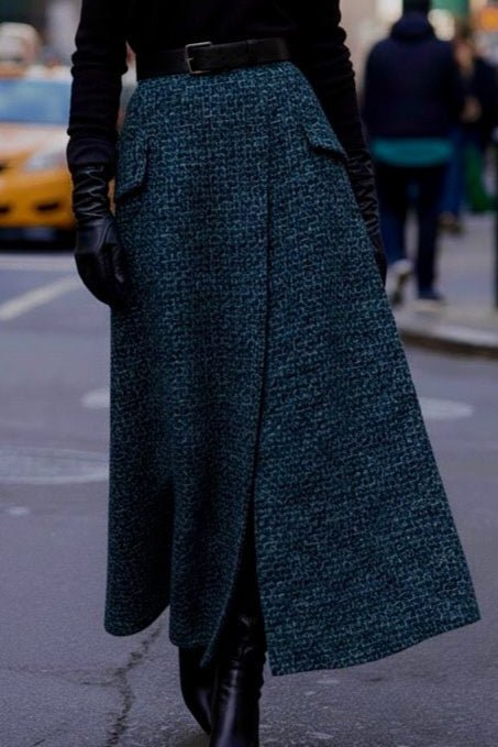 Liberty Skirt – Teal Noir - SIMOVSKA