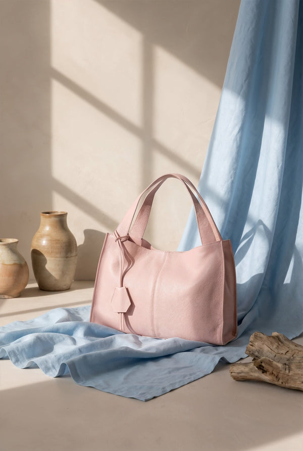 Livia Big Handbag – Blush Pink - SIMOVSKA