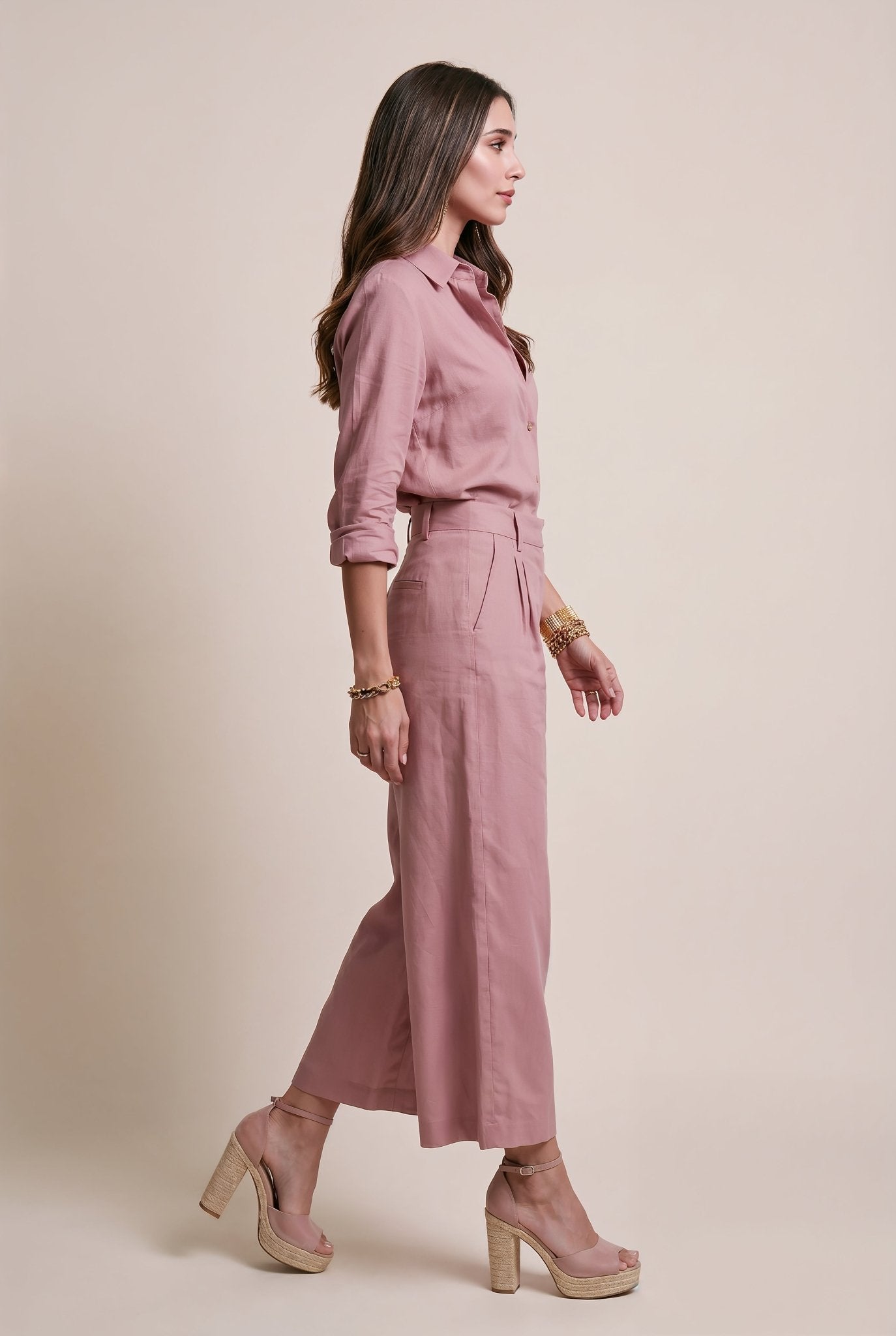 Livia Linen Set in - Mauve - SIMOVSKA