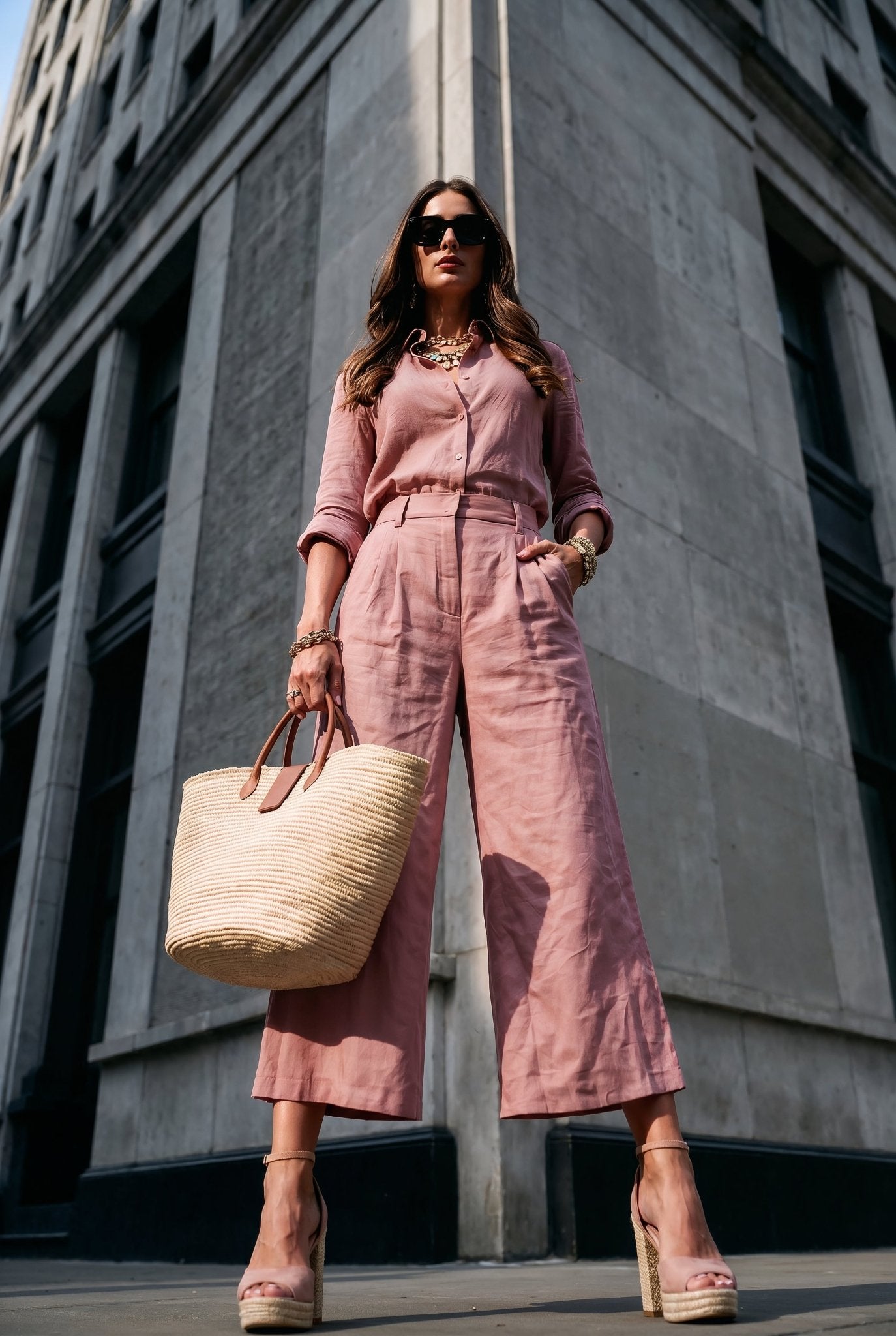 Livia Linen Set in - Mauve - SIMOVSKA
