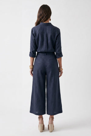 Livia Linen Set in - Navy Blue - SIMOVSKA