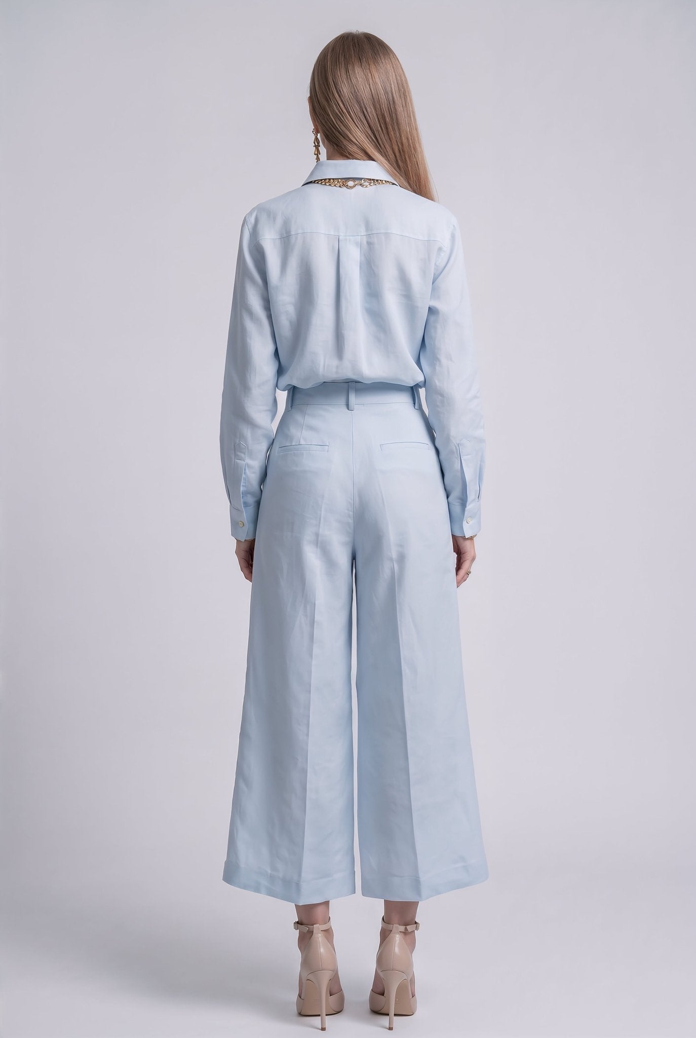 Livia Linen Set in - Powder Blue - SIMOVSKA