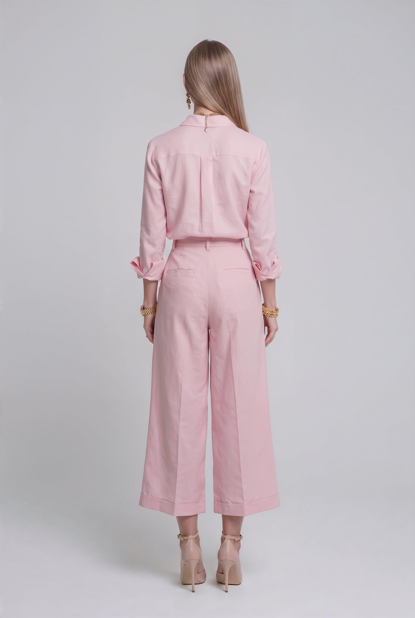Livia Linen Set in - Soft Pink - SIMOVSKA