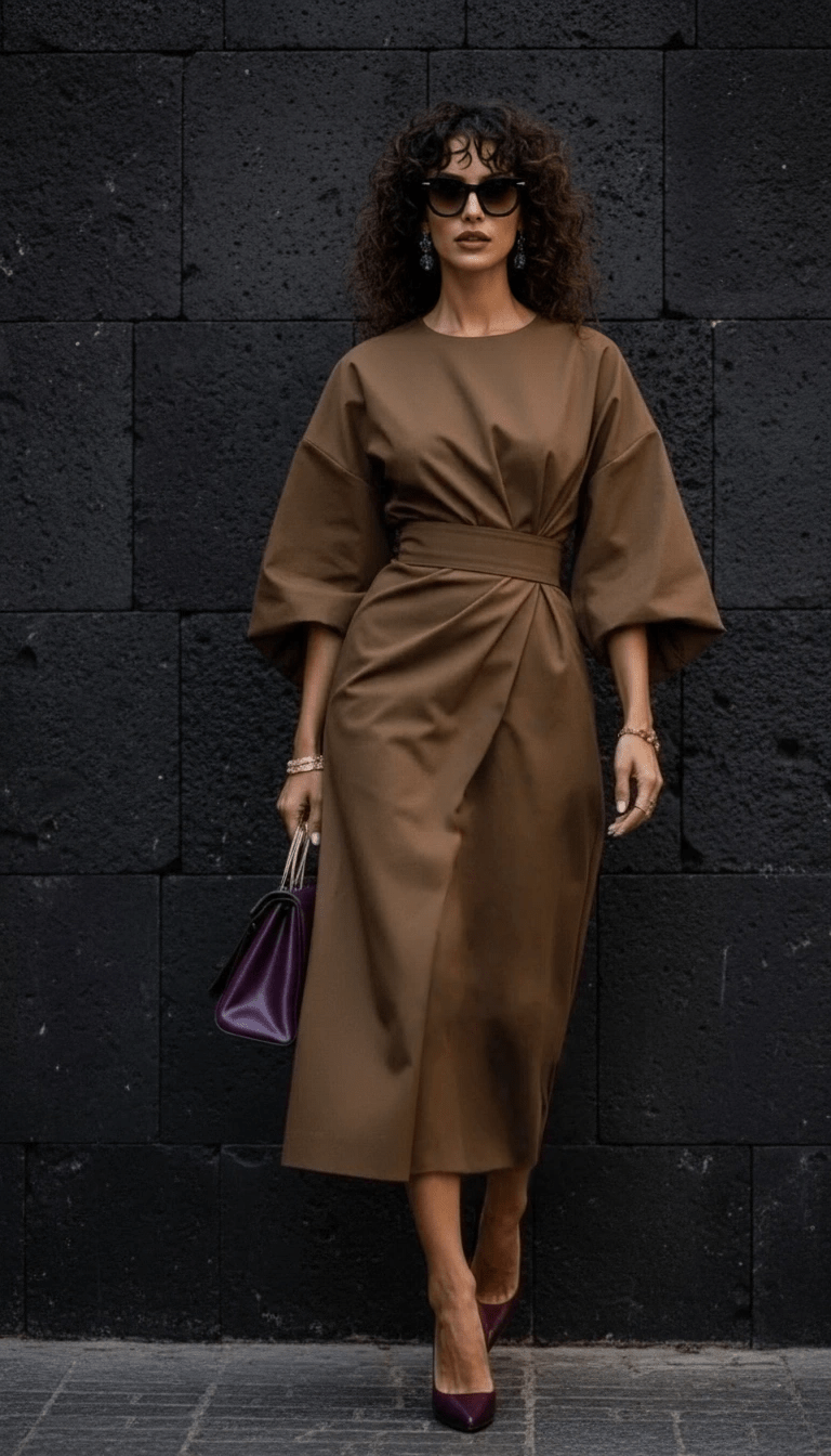 Madam Dress in Brown - SIMOVSKA