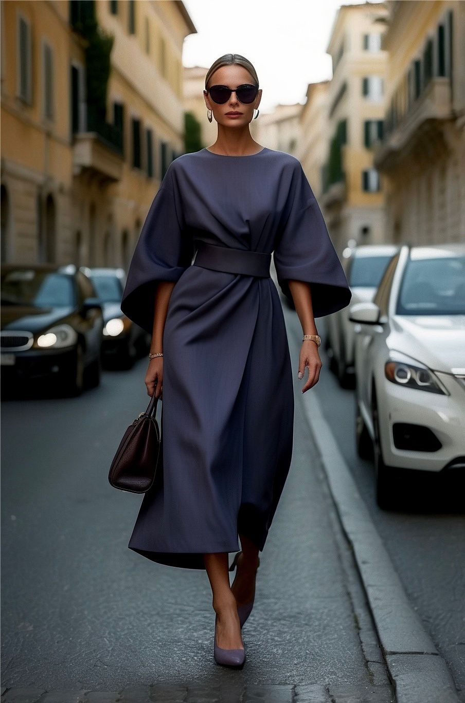 Madam Dress in Space Blue - SIMOVSKA