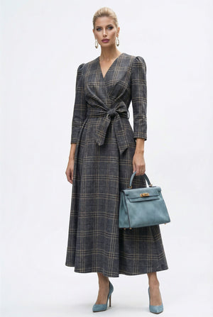 Majestic Dress — Charcoal Jacquard - SIMOVSKA