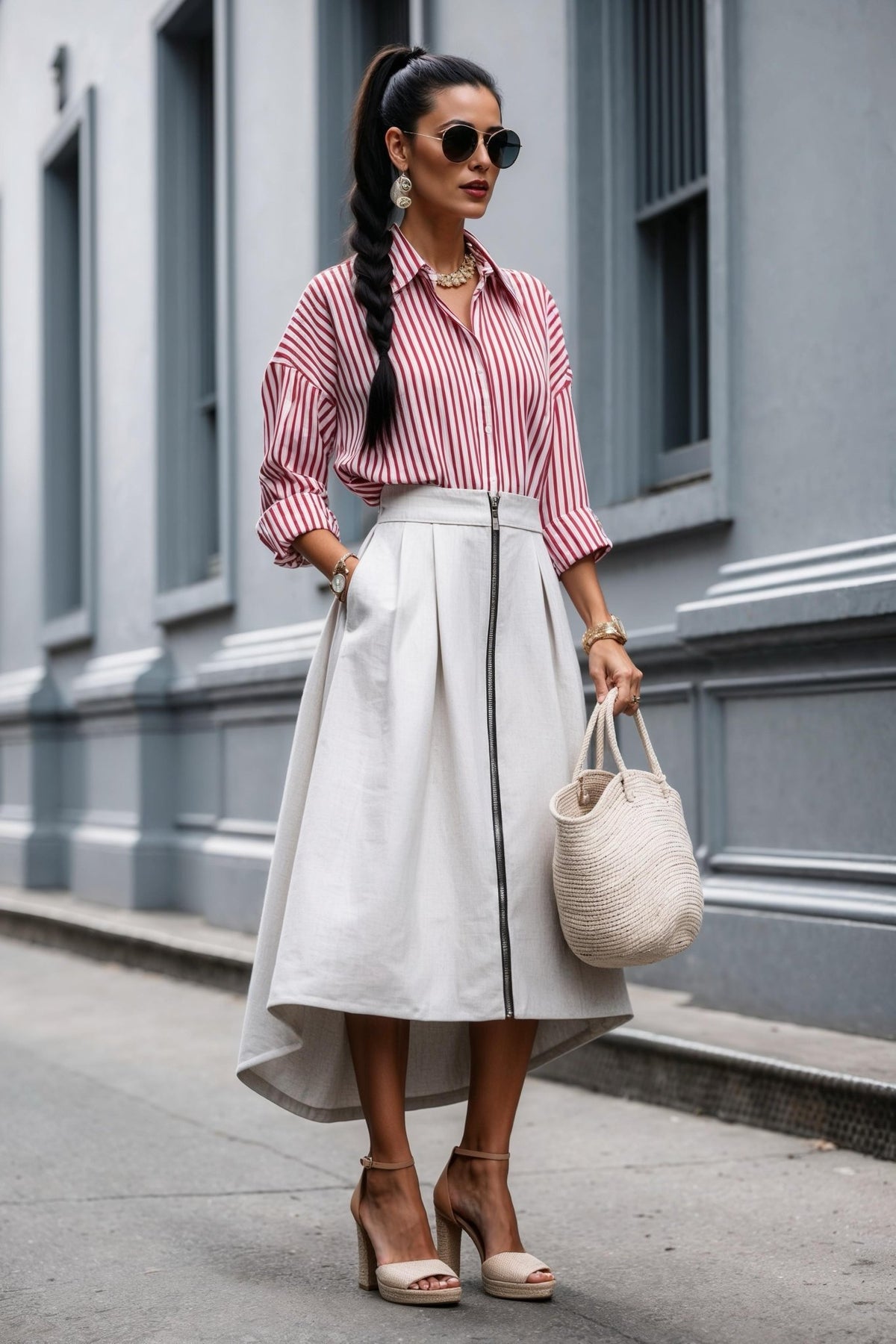 Metropolitan Skirt in Lunar Dust - SIMOVSKA