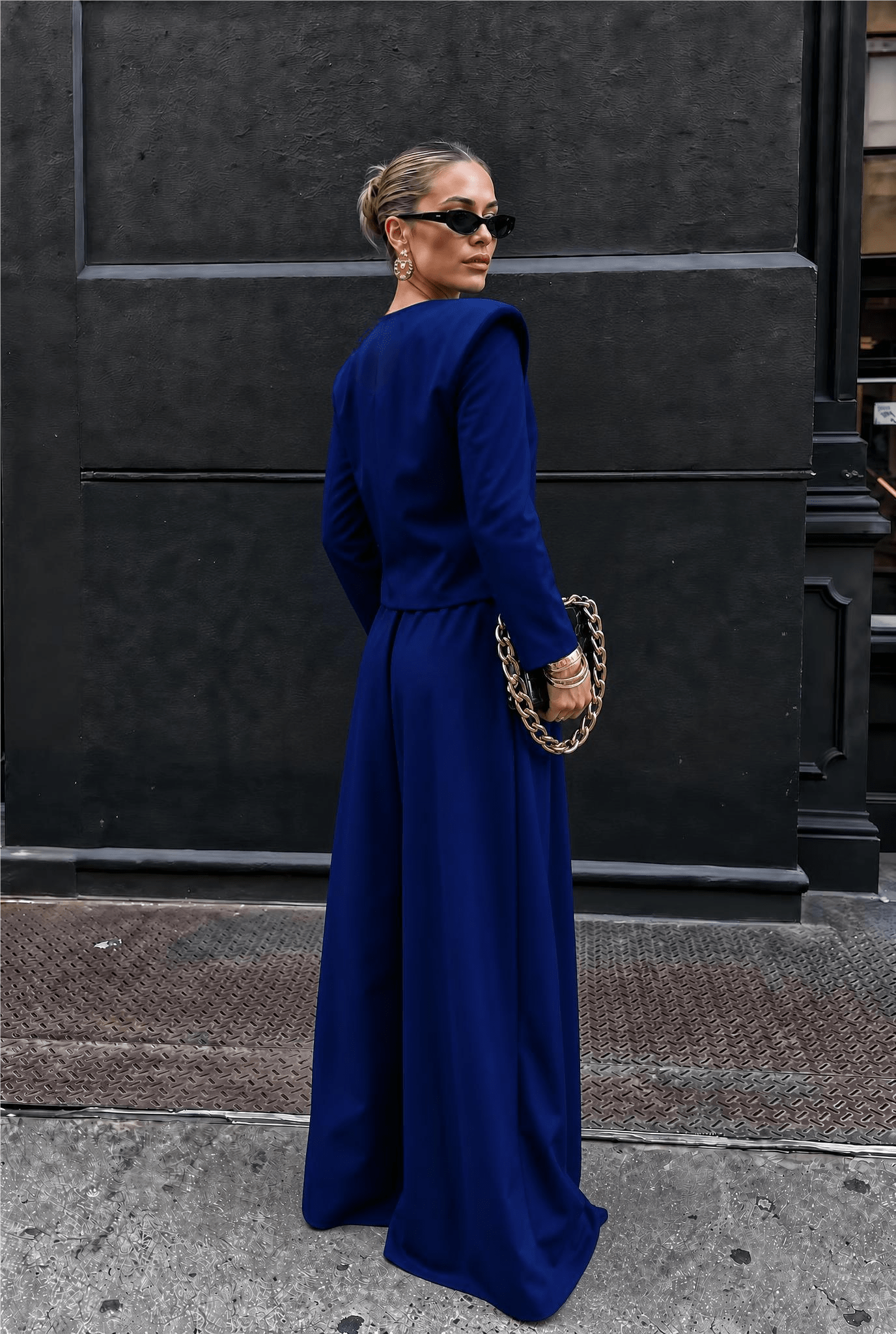 Monaco Set in Cobalt Blue Twill - SIMOVSKA