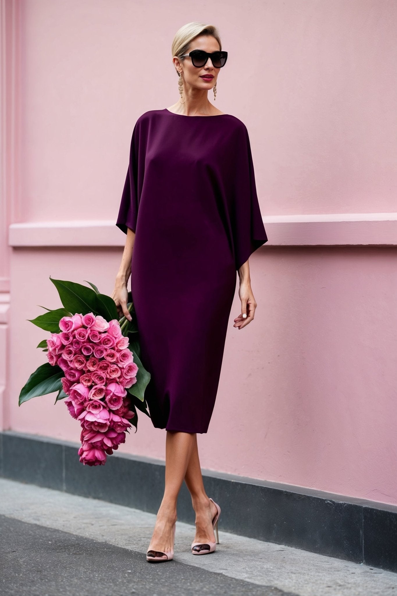 Morocco Dress in Burgundy - SIMOVSKA