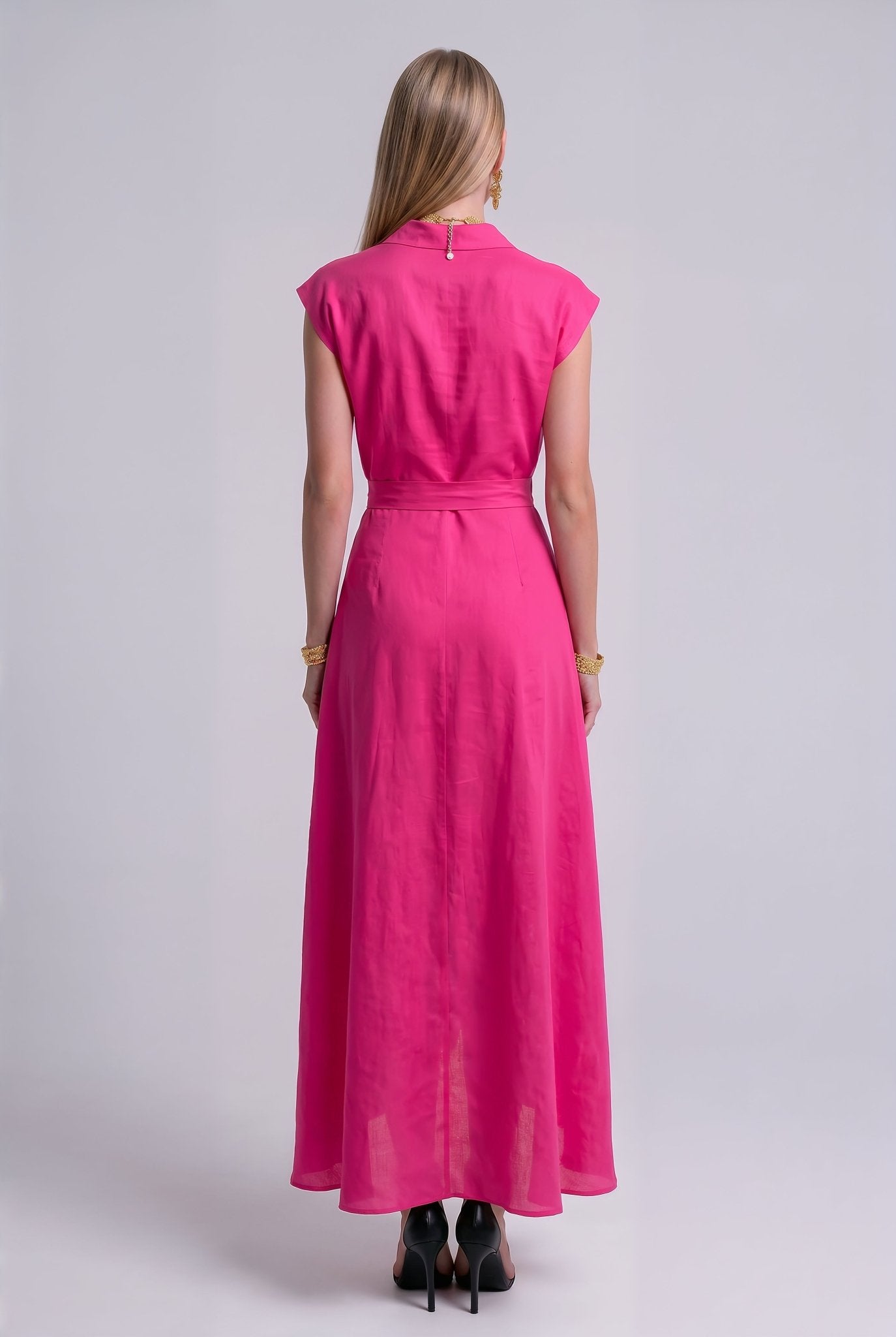 Mykonos Set - Fuchsia Pink Linen - SIMOVSKA