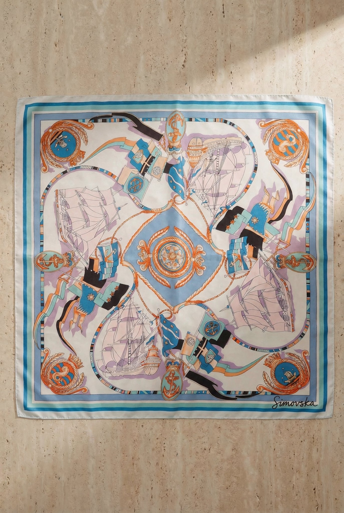 Nautical Print Scarf - SIMOVSKA