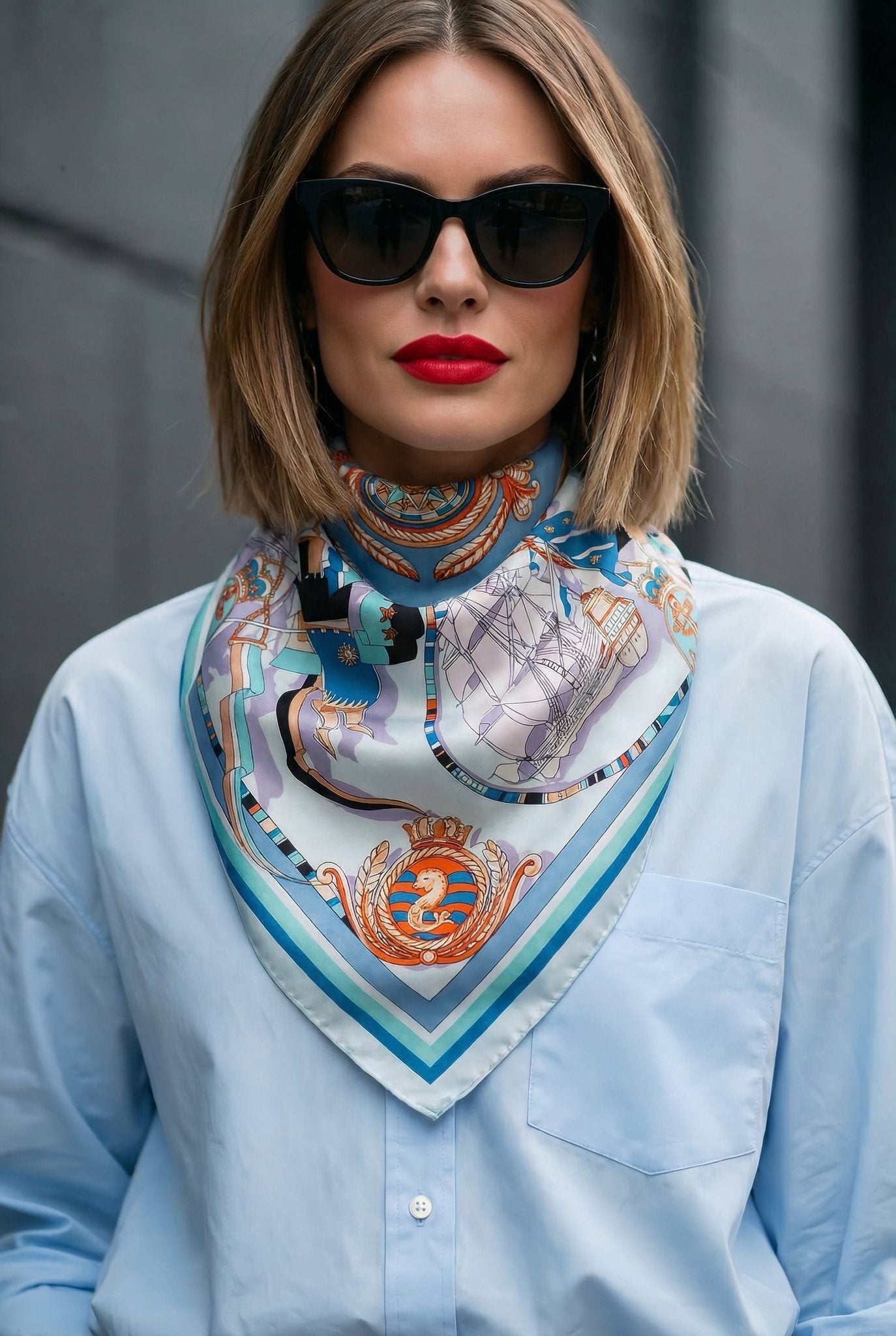 Nautical Print Scarf - SIMOVSKA