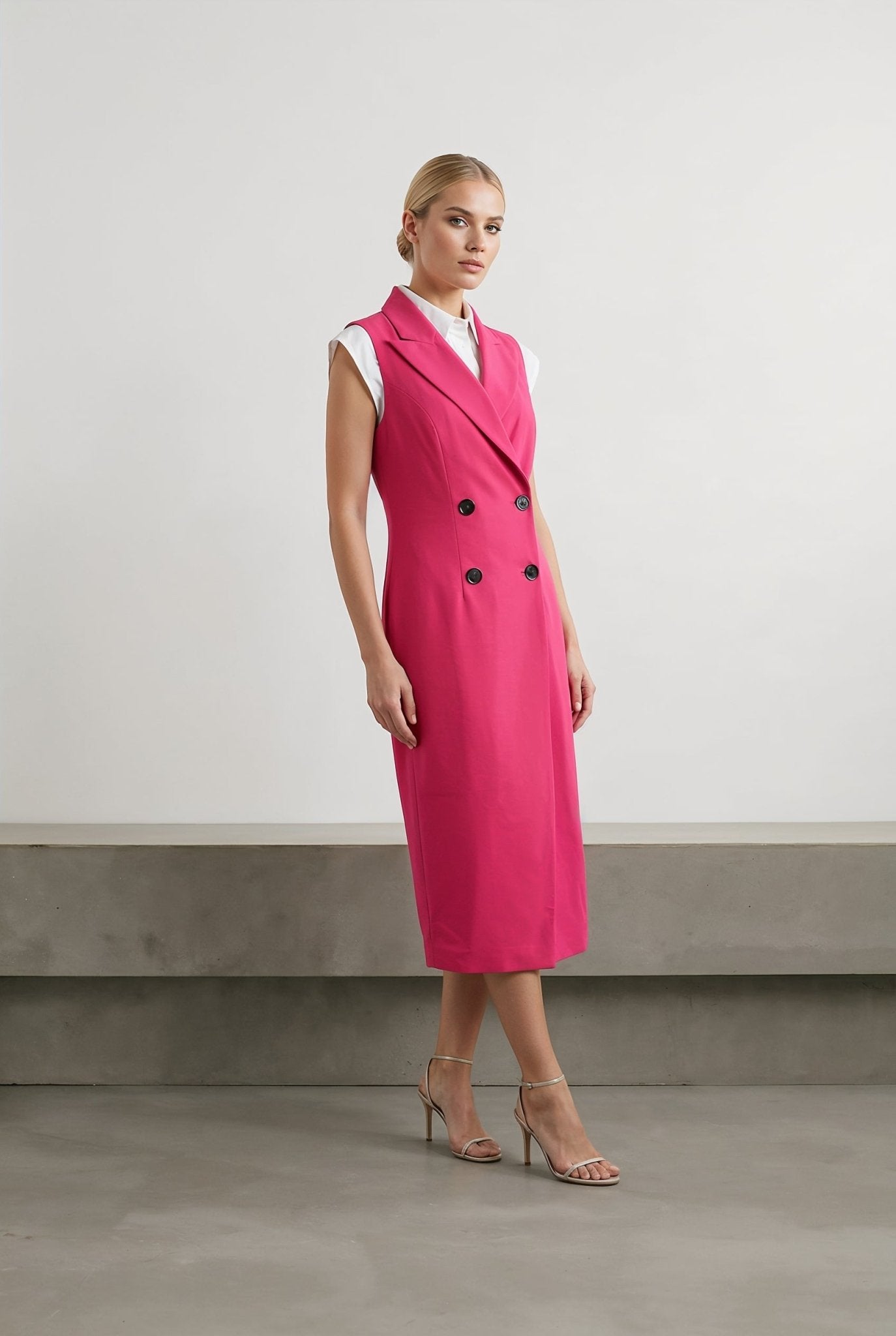 Noor Dress in Hot Pink - SIMOVSKA