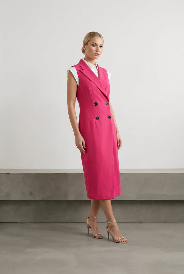 Noor Dress in Hot Pink - SIMOVSKA