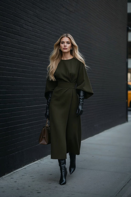 Nuvé Dress – Olive Mist - SIMOVSKA