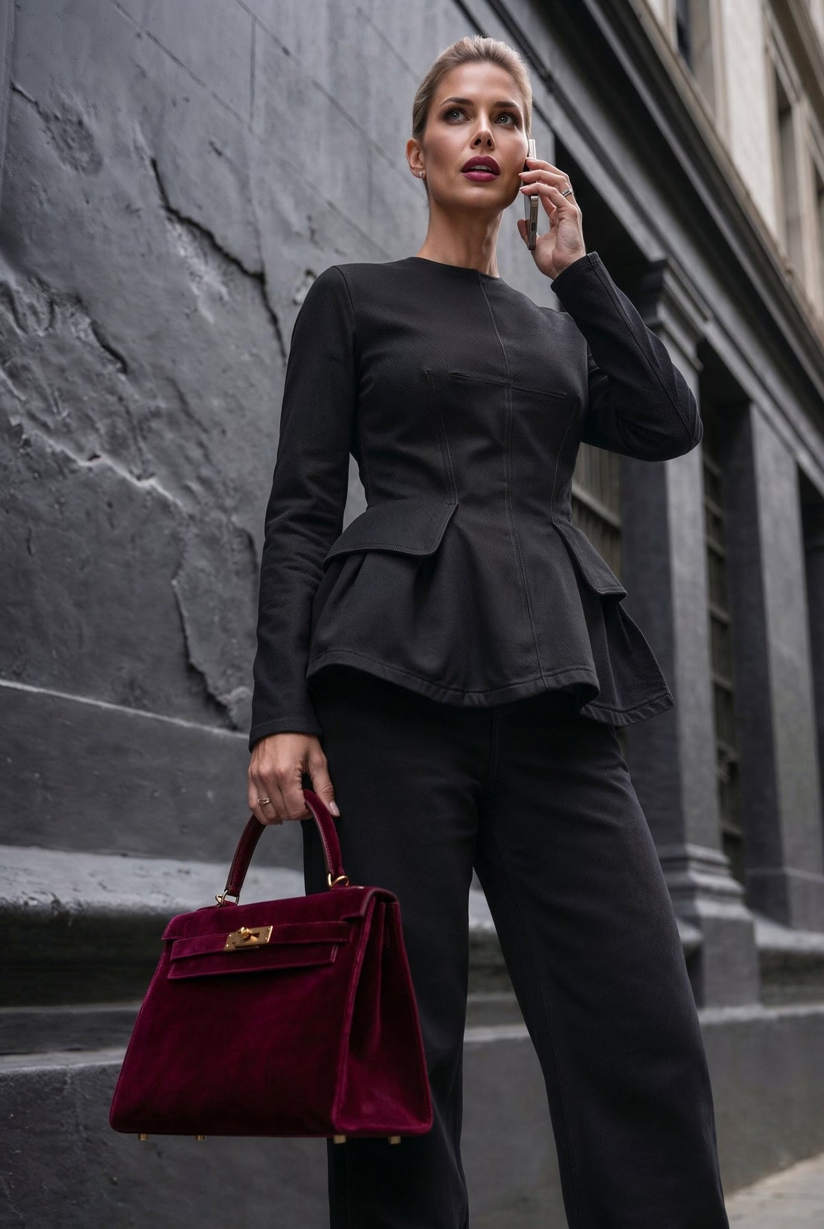 Ottavia Set in Black Denim - SIMOVSKA