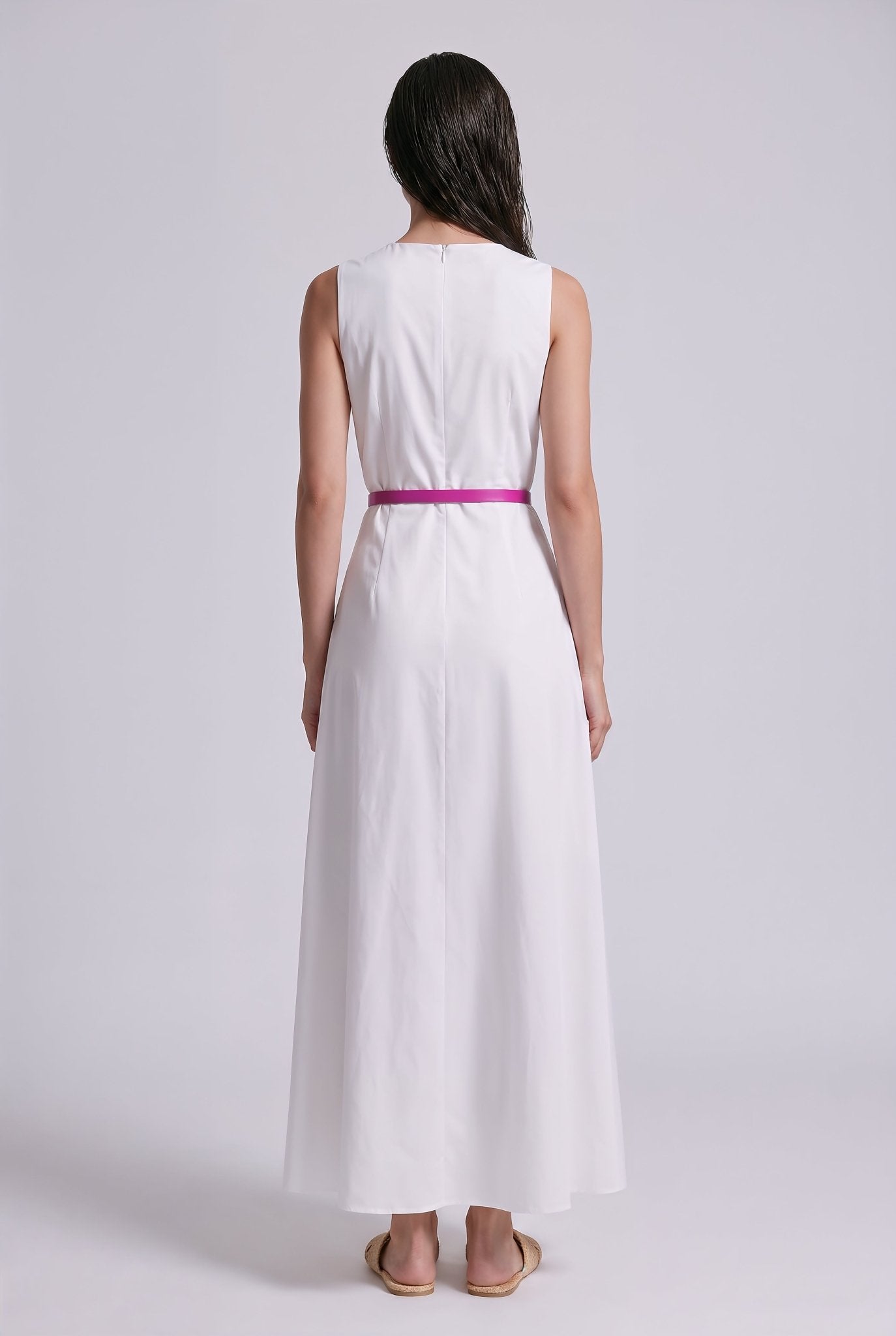 Paros Dress – White Pure Linen - SIMOVSKA