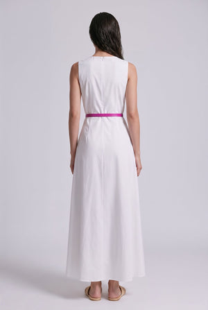 Paros Dress – White Pure Linen - SIMOVSKA