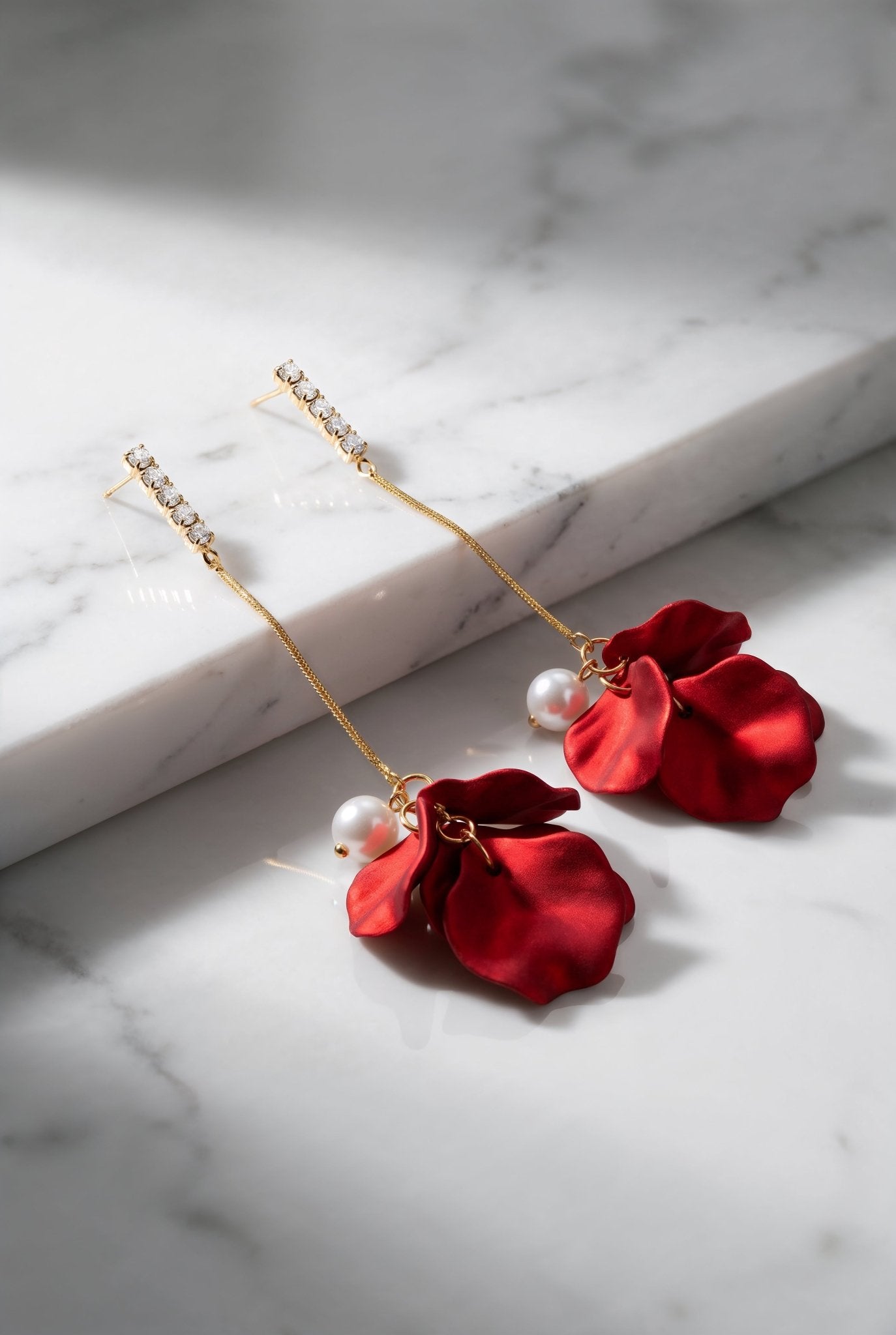 Ruby Petal Earrings - SIMOVSKA