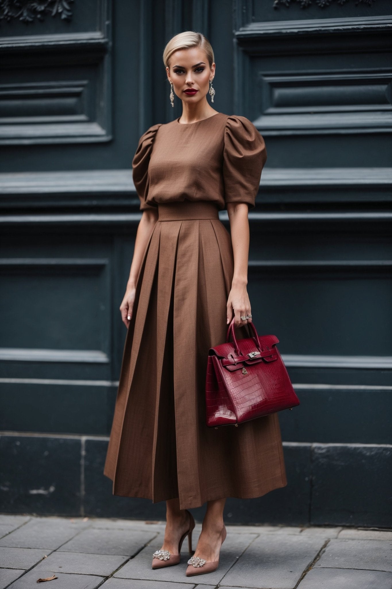Rust Luxury Linen Set - SIMOVSKA