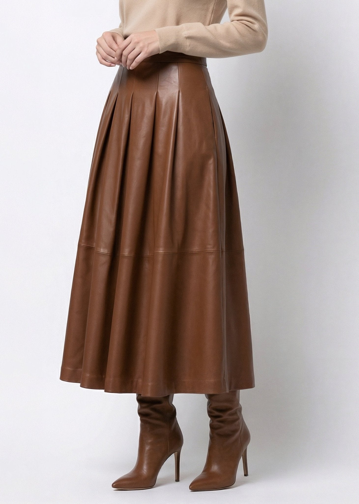 Sabine Eco - Leather Skirt - SIMOVSKA