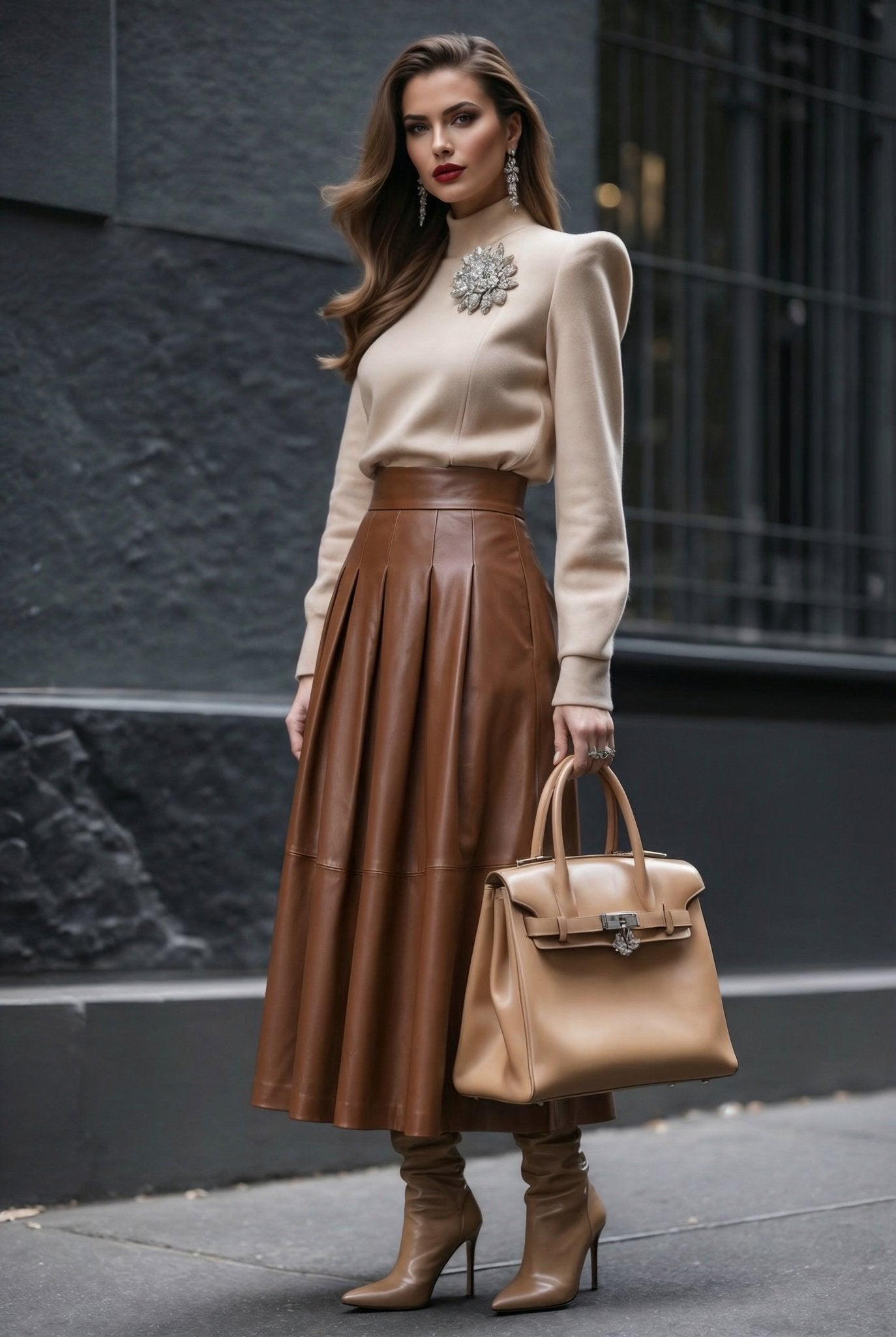 Sabine Eco - Leather Skirt - SIMOVSKA