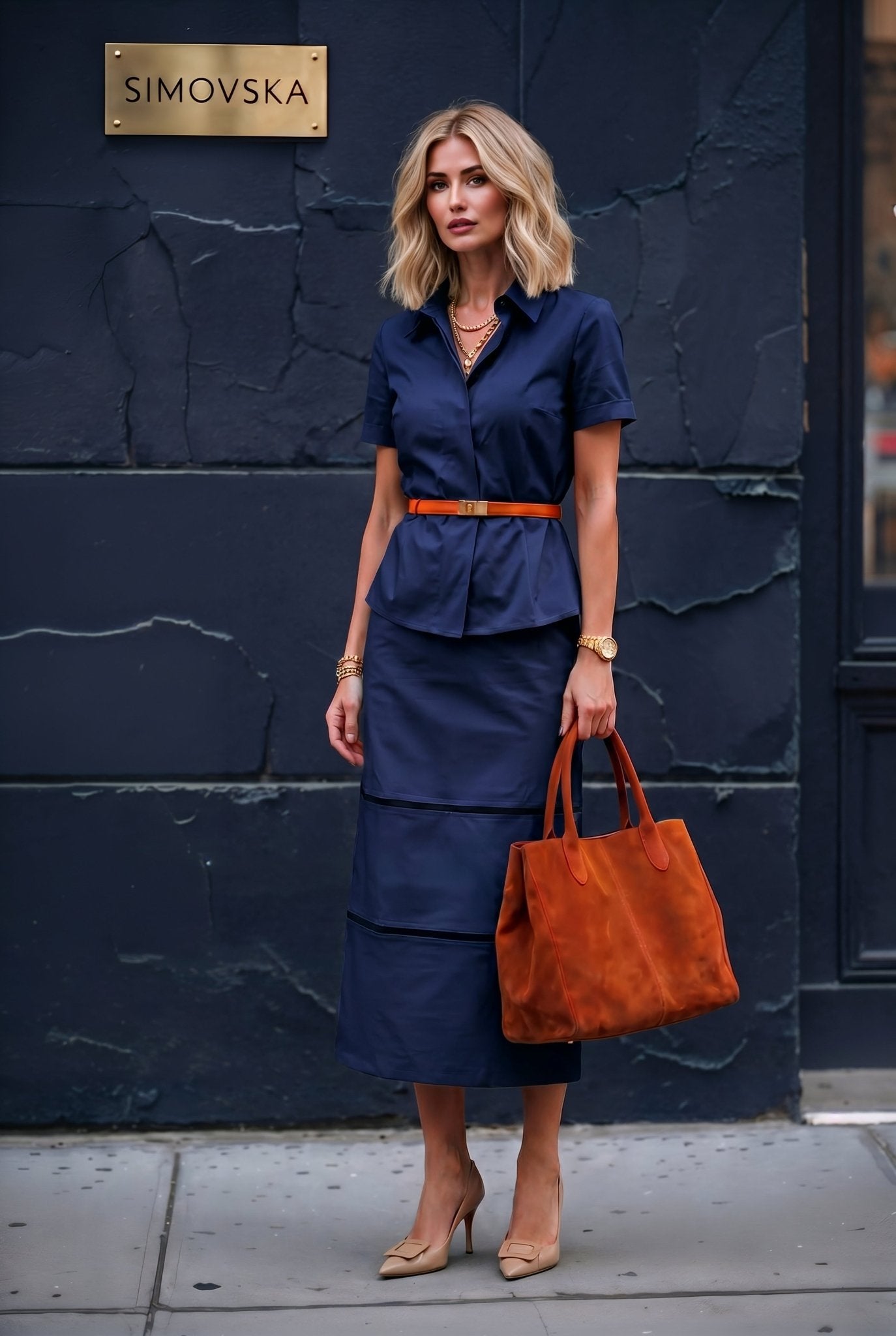 Sansira Set in Navy - SIMOVSKA