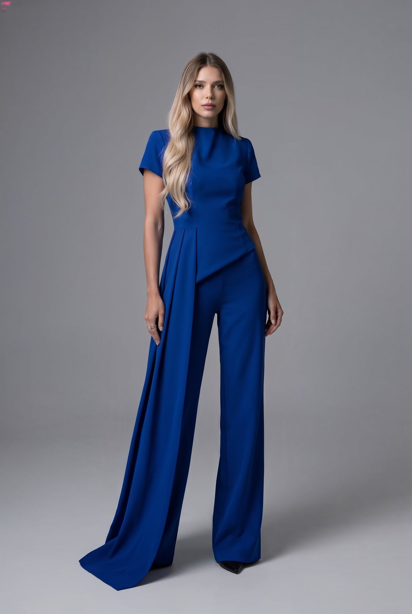 Simone Drape Set in Royal Blue - SIMOVSKA