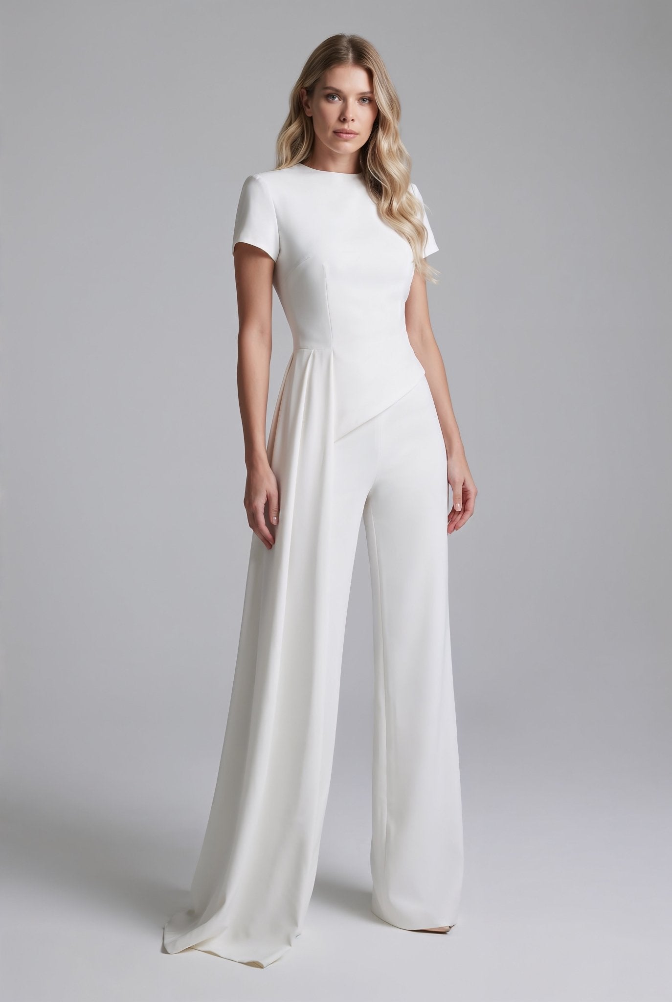 Simone Drape Set in White - SIMOVSKA