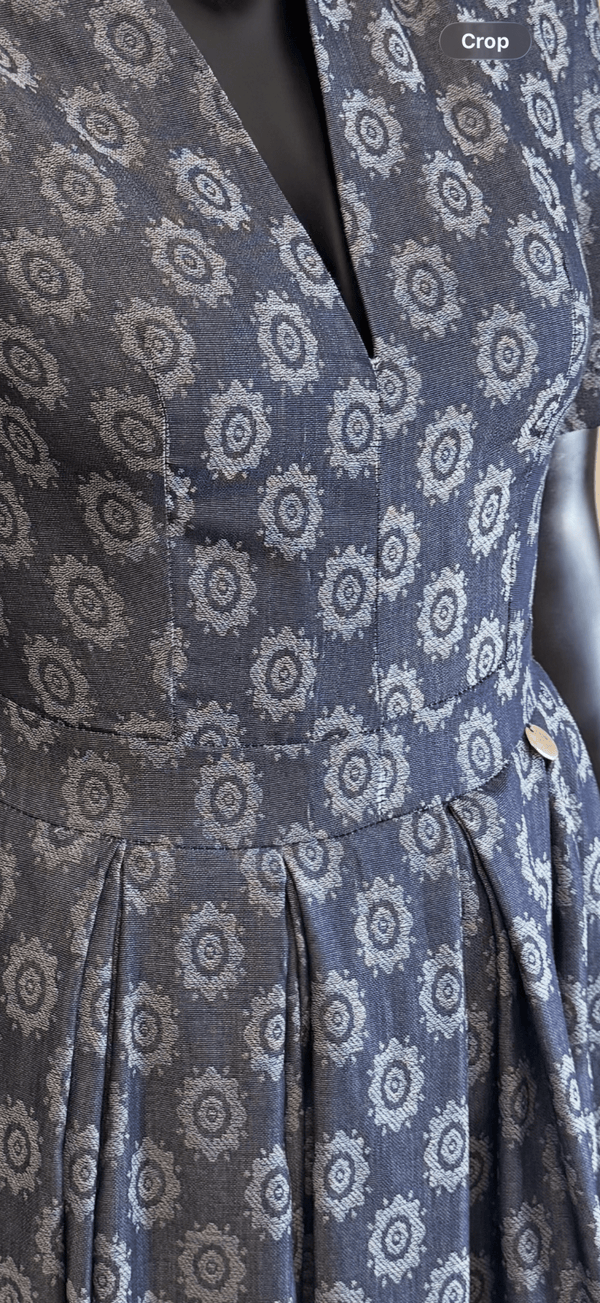 Sorrento Dress – Blue Medallion - SIMOVSKA
