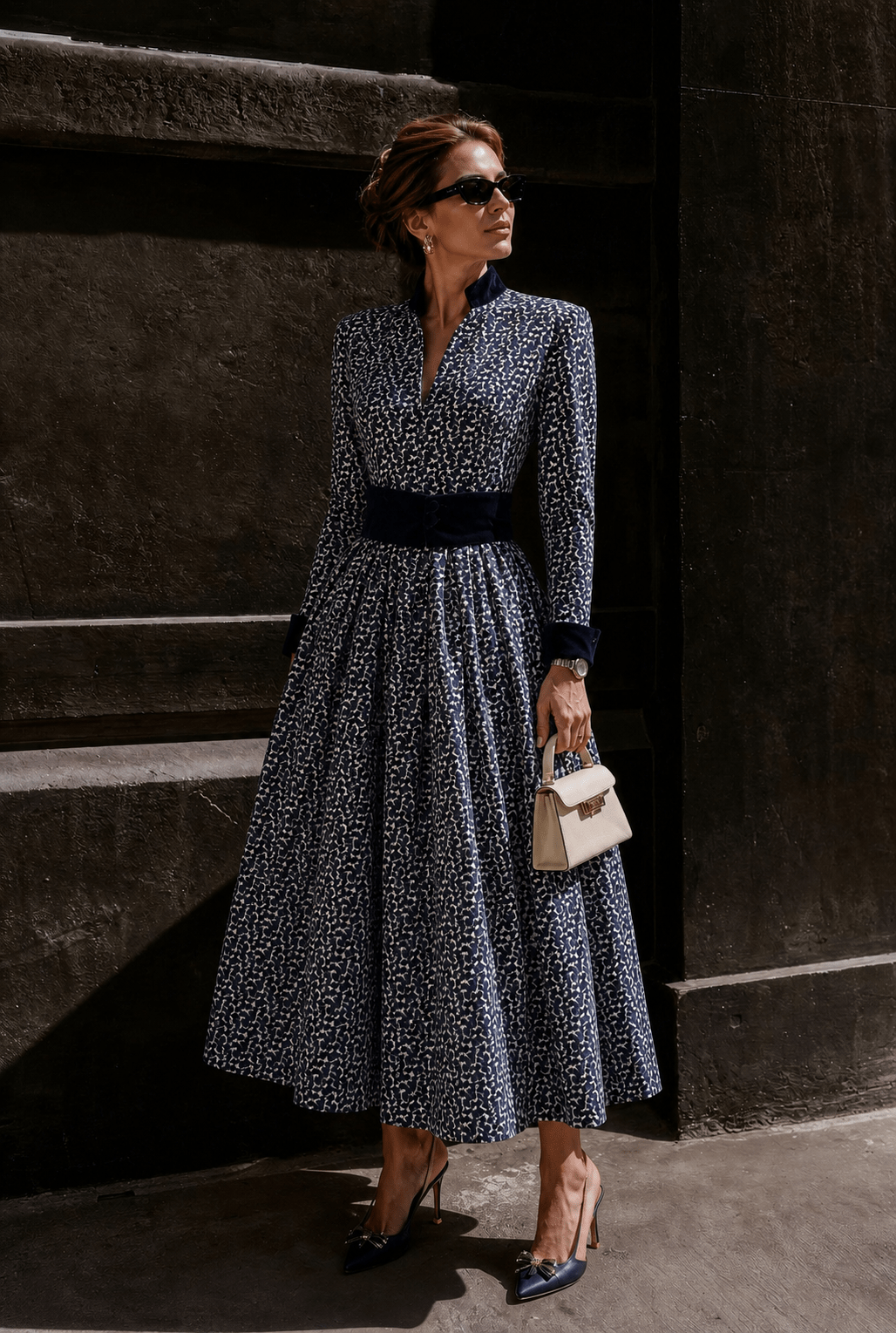 Sorrento Dress in Midnight Mosaic - SIMOVSKA