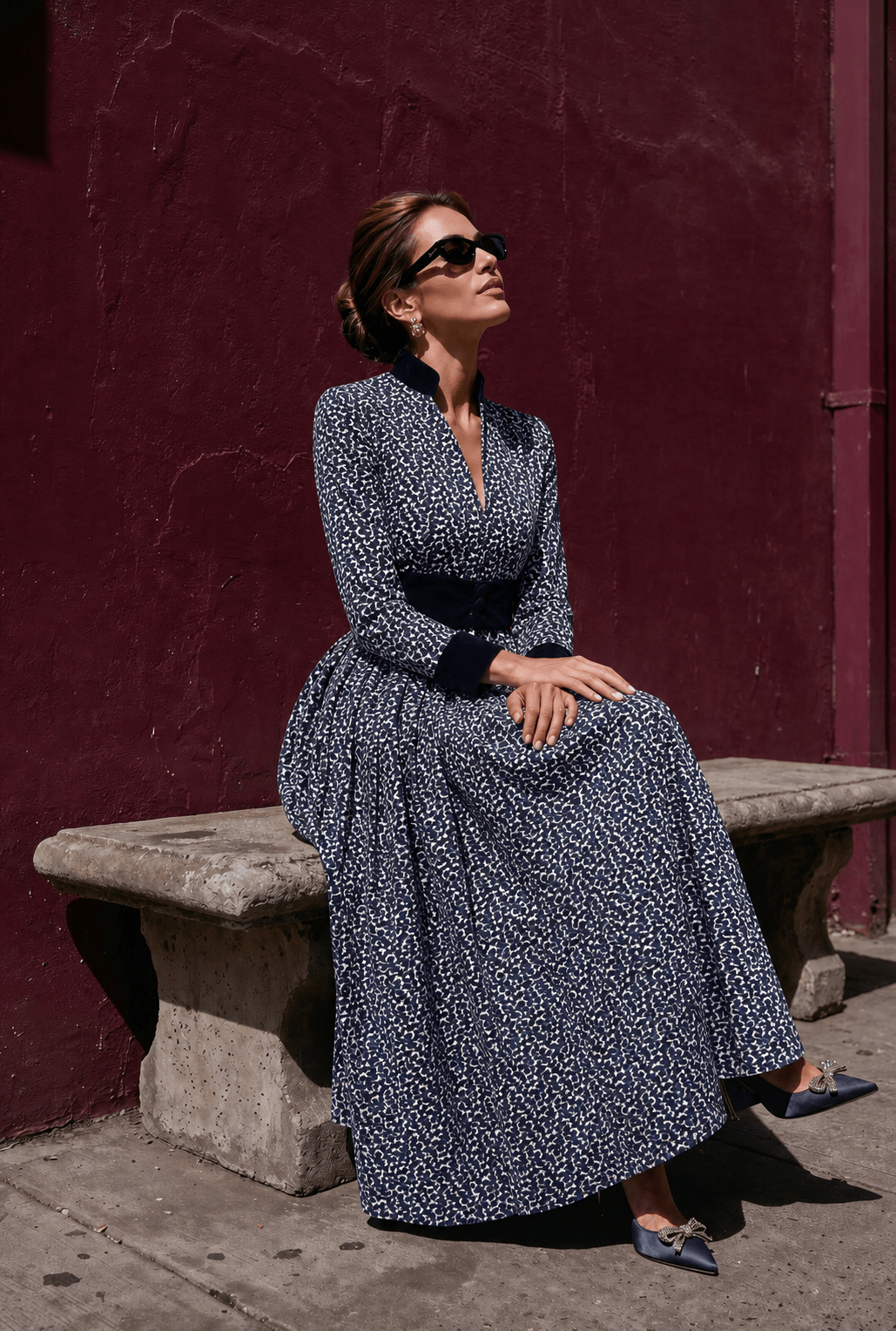 Sorrento Dress in Midnight Mosaic - SIMOVSKA