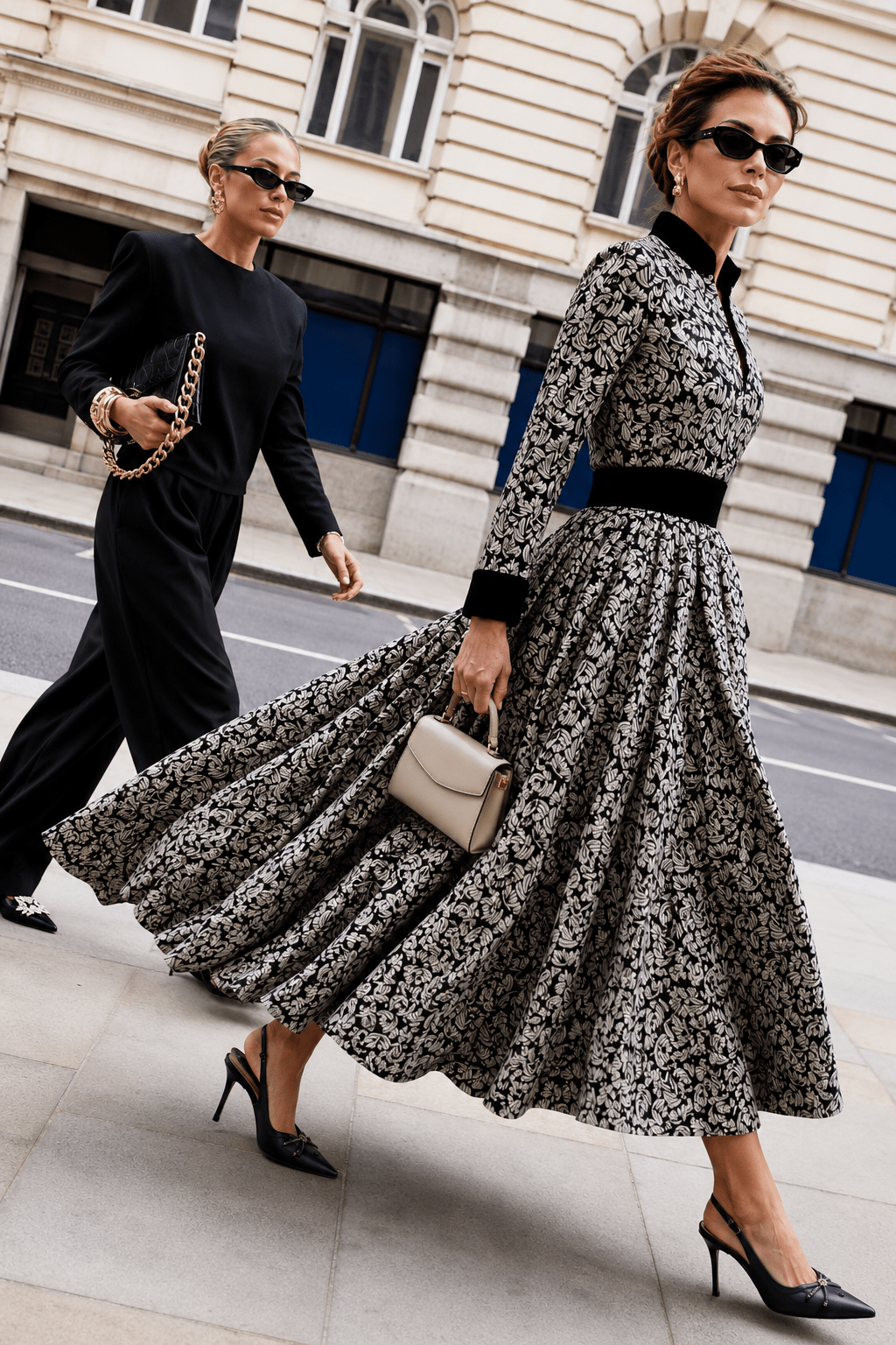 Sorrento Dress in Noir Leaf - SIMOVSKA