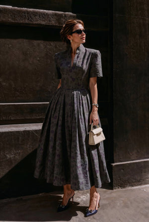 Sorrento Dress – Midnight Bloom - SIMOVSKA