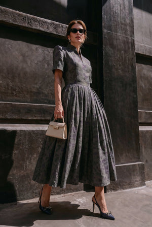 Sorrento Dress – Midnight Bloom - SIMOVSKA