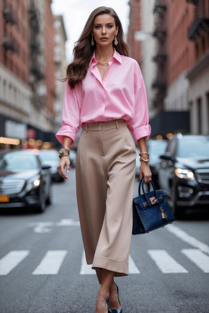 The Portofino Shirt in Carnation Pink - SIMOVSKA