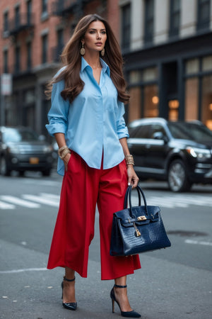 The Portofino Shirt in Sky Blue - SIMOVSKA