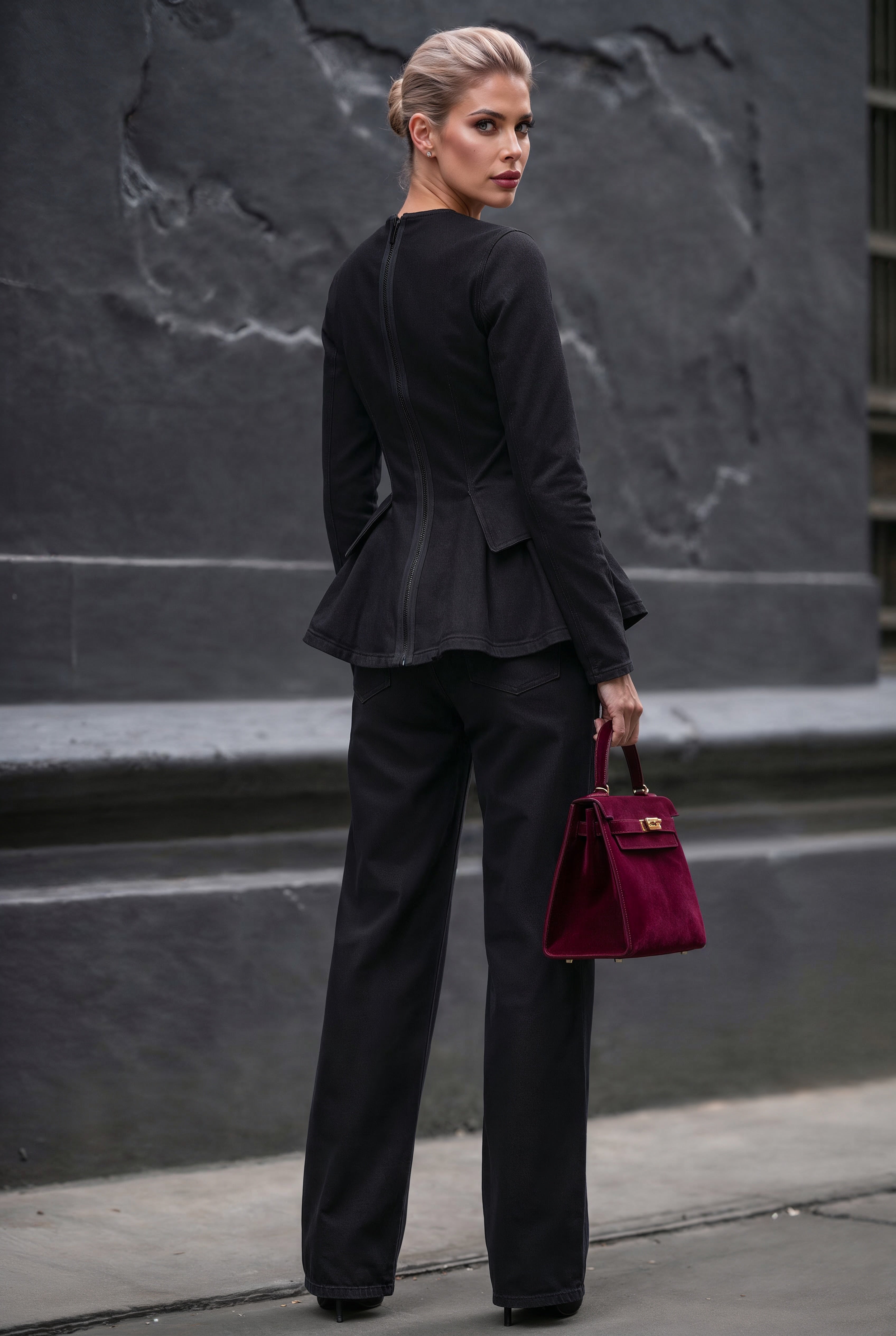Ottavia Set in Black Denim