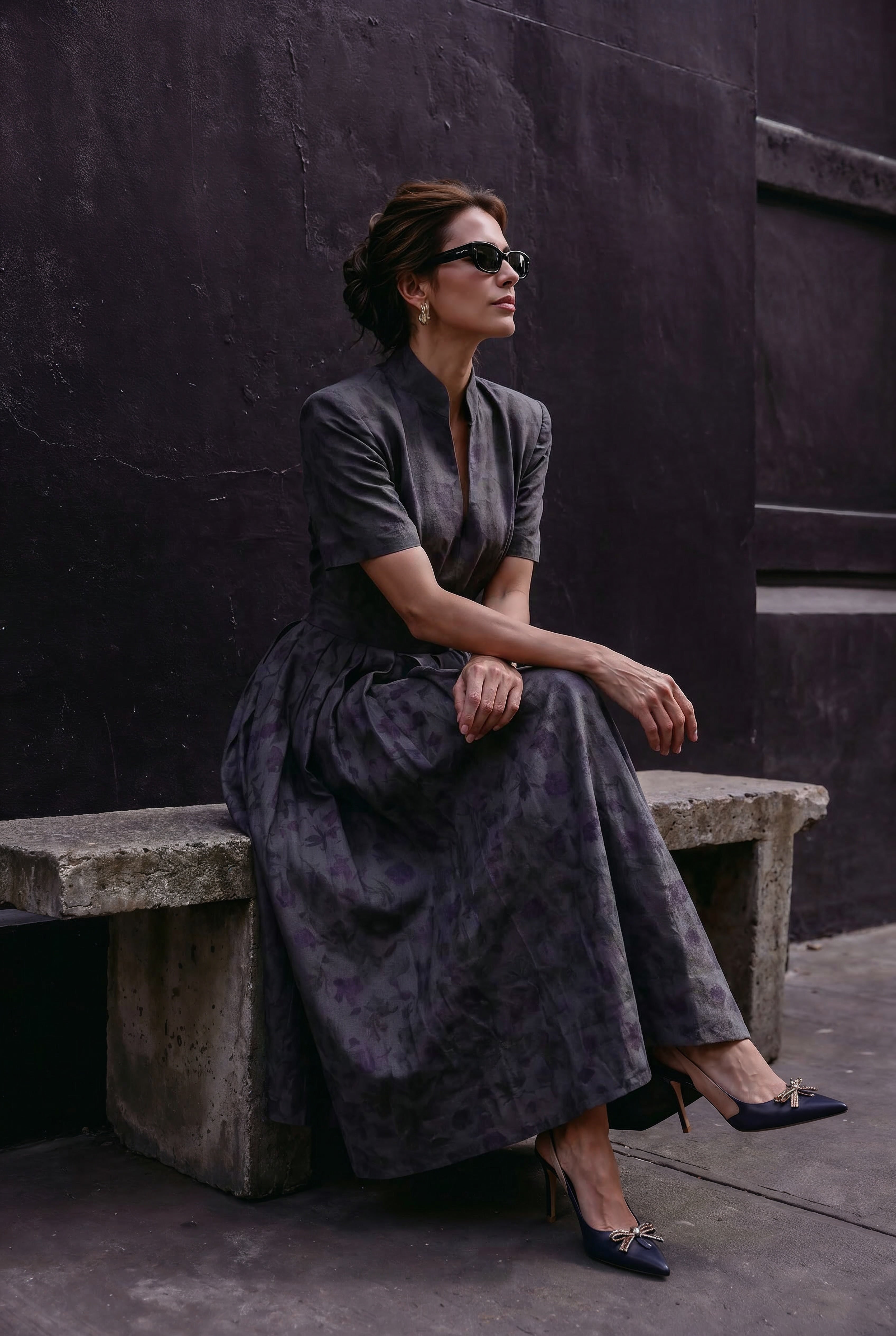 Sorrento Dress – Midnight Bloom