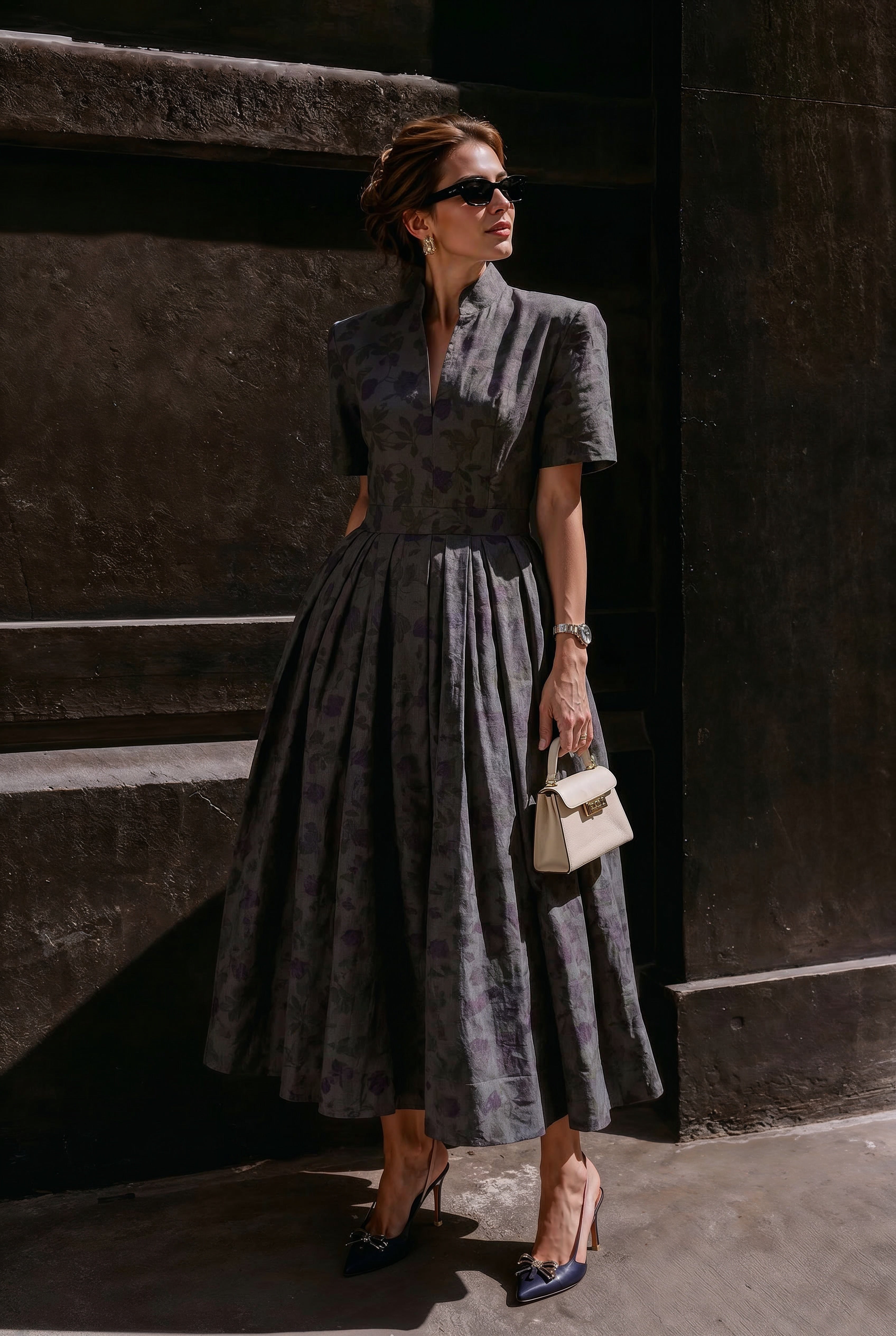 Sorrento Dress – Midnight Bloom