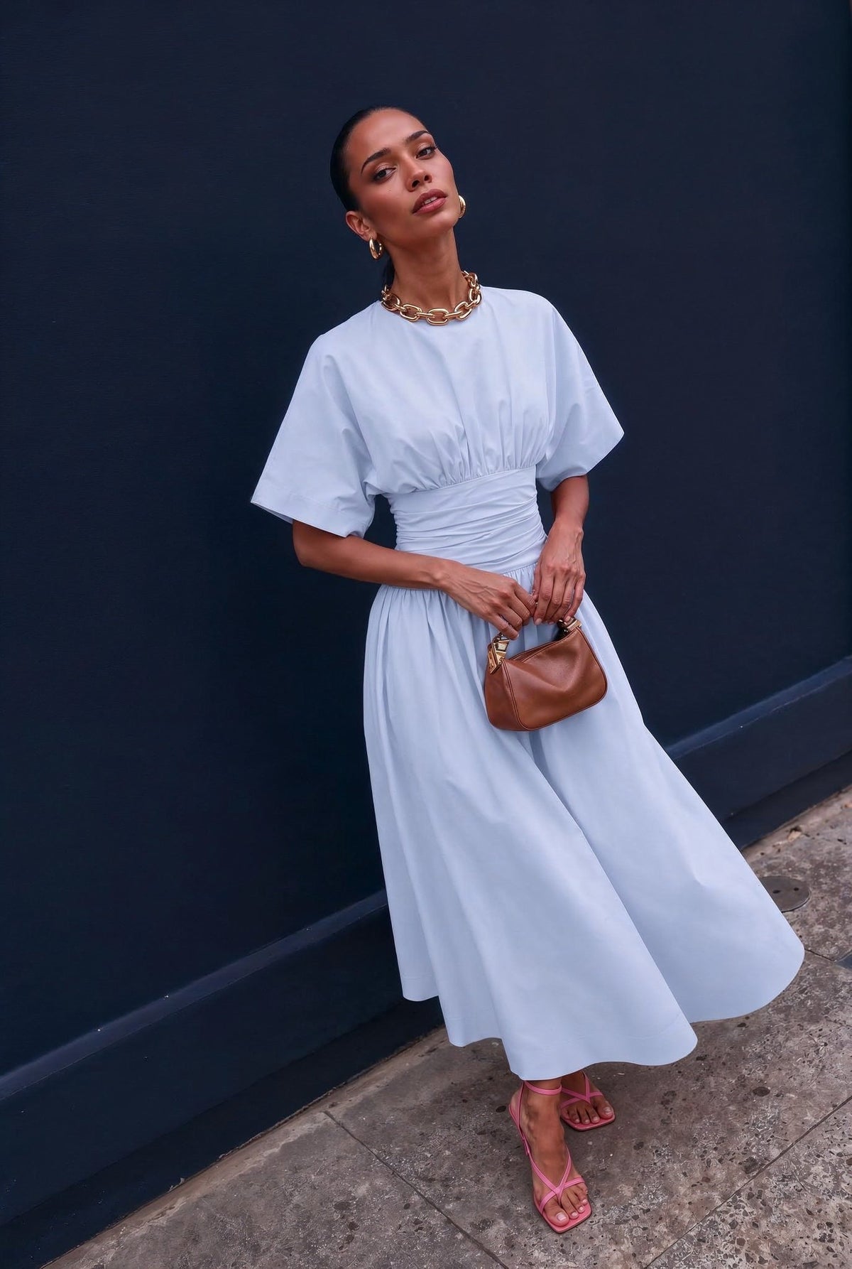 Valencia Ice Blue Maxi Dress - SIMOVSKA