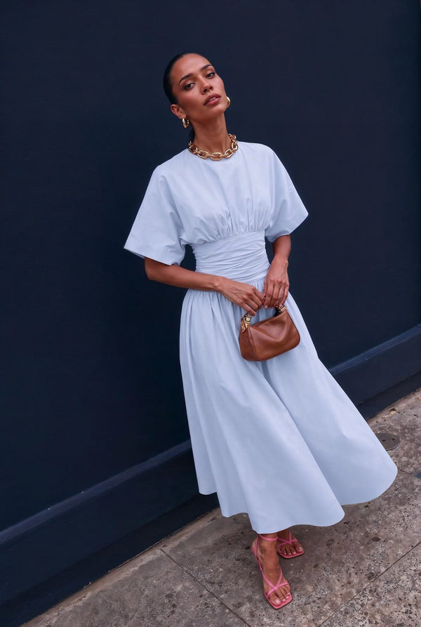 Valencia Ice Blue Maxi Dress - SIMOVSKA